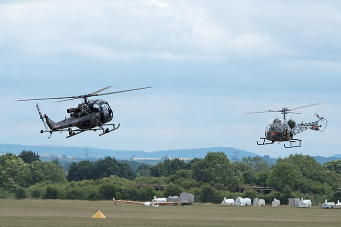Army helicopter display at Flywheel, Bicester Heritage